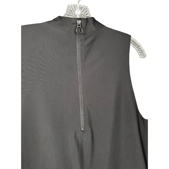 Athleta Sleeveless Stretch Mini Dress Black XL TALL High Neck Active Athleisure - Picture 6 of 11